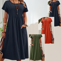 Elsa · Vestido Plisado con Bolsillos