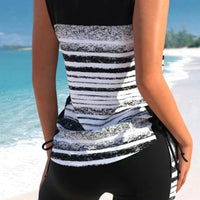 Conjunto Tankini de Dos Piezas de Talle Alto