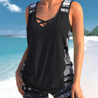 Conjunto Tankini de Dos Piezas de Talle Alto