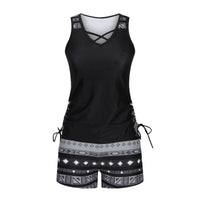 Conjunto Tankini de Dos Piezas de Talle Alto