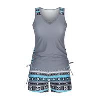 Conjunto Tankini de Dos Piezas de Talle Alto