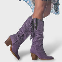 Botas Ortopédicas Cowboy Ante Flecos Turquesa