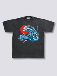Estampado Frontal - Ondulado Fénix Camiseta Vintage