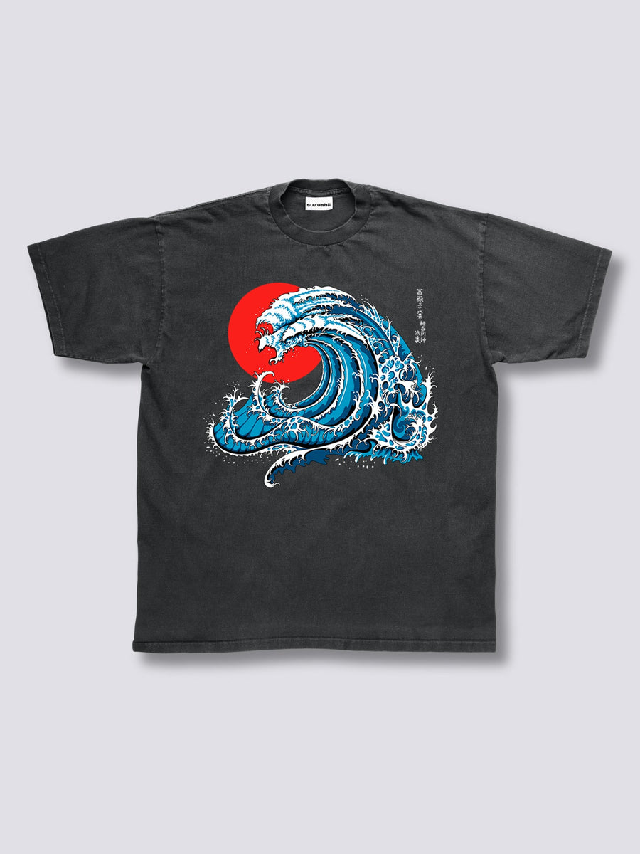 Estampado Frontal - Ondulado Fénix Camiseta Vintage